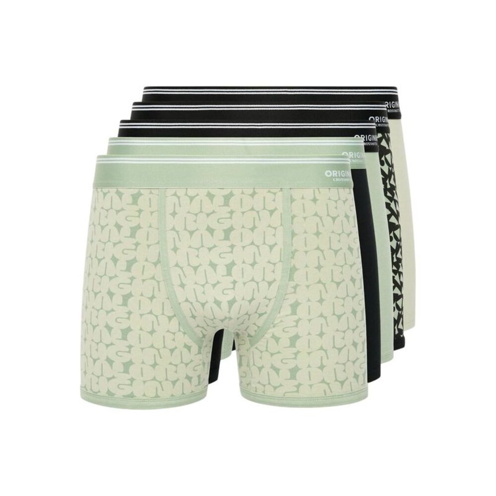 Crosshatch Mens Dringal Boxer Shorts (Pack of 5) / Green